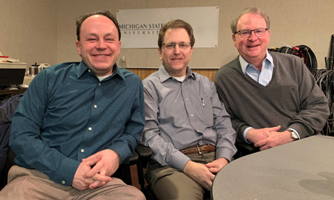 Matt Grossmann, Arnold Weinfeld and Charles Ballard podcasters.